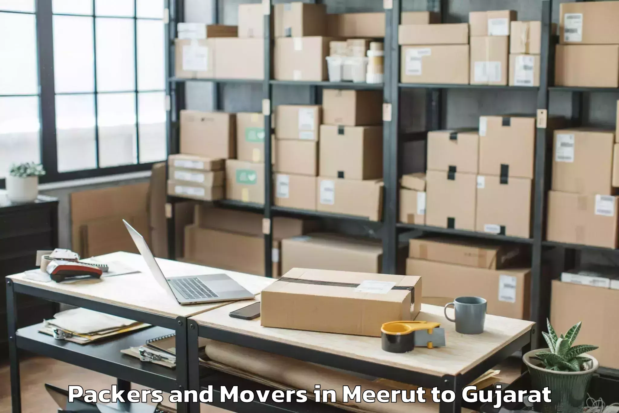 Trusted Meerut to Karnavati University Gandhinag Packers And Movers